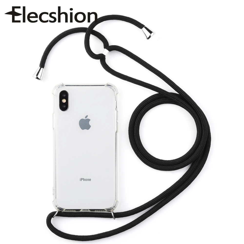 Противоударное ожерелье шнурок для сотового телефона ремешок чехол iPhone 7 8 6 Plus