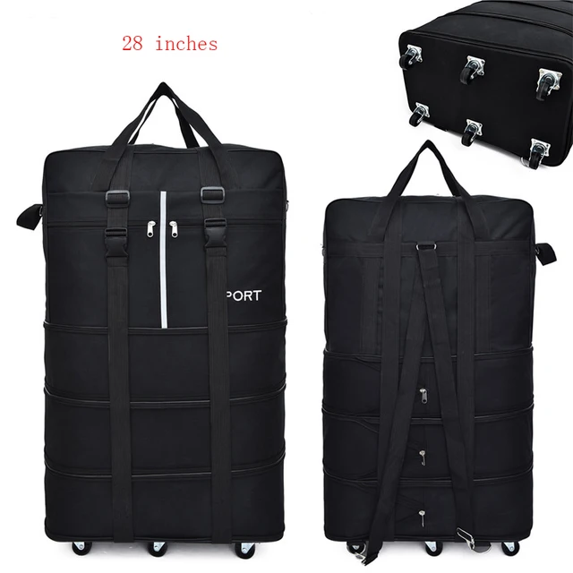 Large-capacity Portable Travel Bag Rolling Luggage Can Expand Aviation Checked Bag Mobile Rolling Backpack Oxford Cloth Bag H-1