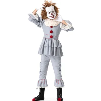 

Stephen King's It Pennywise Cosplay Costume Adult Unisex Women costume Halloween Terror Clown costume Without The Shoes And mask
