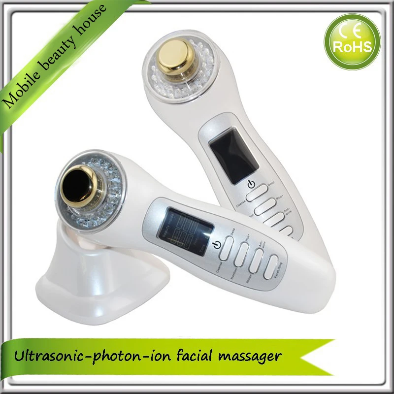 7 IN 1 Skin Care Options Ultrasonic Photon And Galvanic Ion EMS Face Lift Face Body Health Beautiful Instruments Free Shipping