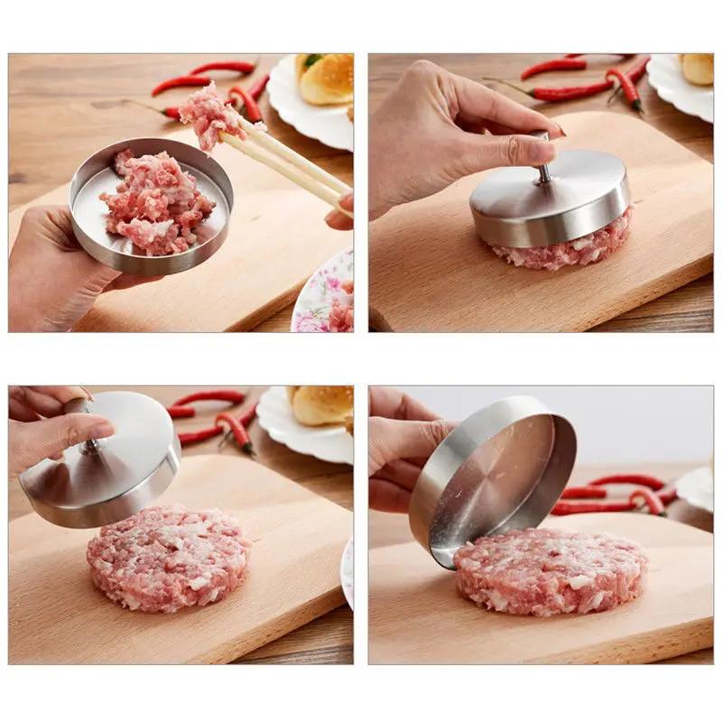 Круглая форма гамбургеров Пресс из алюминиевого сплава 11 см мясо для гамбургеров гриль для говядины пресс для бургеров Patty Maker плесень