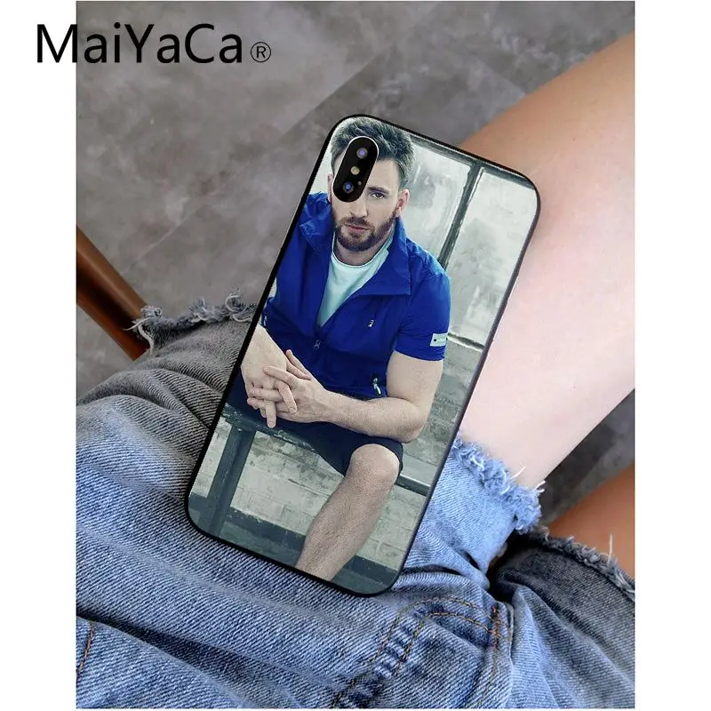 MaiYaCa Chris Evans черный ТПУ Мягкий силиконовый чехол для телефона чехол для Apple iPhone 8 7 6 6S Plus X XS MAX 5 5S SE XR чехол