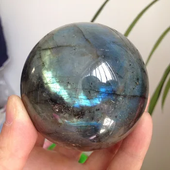 

TT471(74mm) Natural Labradorite Sphere Ball Crystal Product Home Decoration Healing Reiki Minerals Sphere Hot Sale