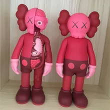 Chinese Red Originalfake KAWS Dissected Companion Action Figure Kids Toys Original Fake Anatomy Version Office Decoration 8 Inch
