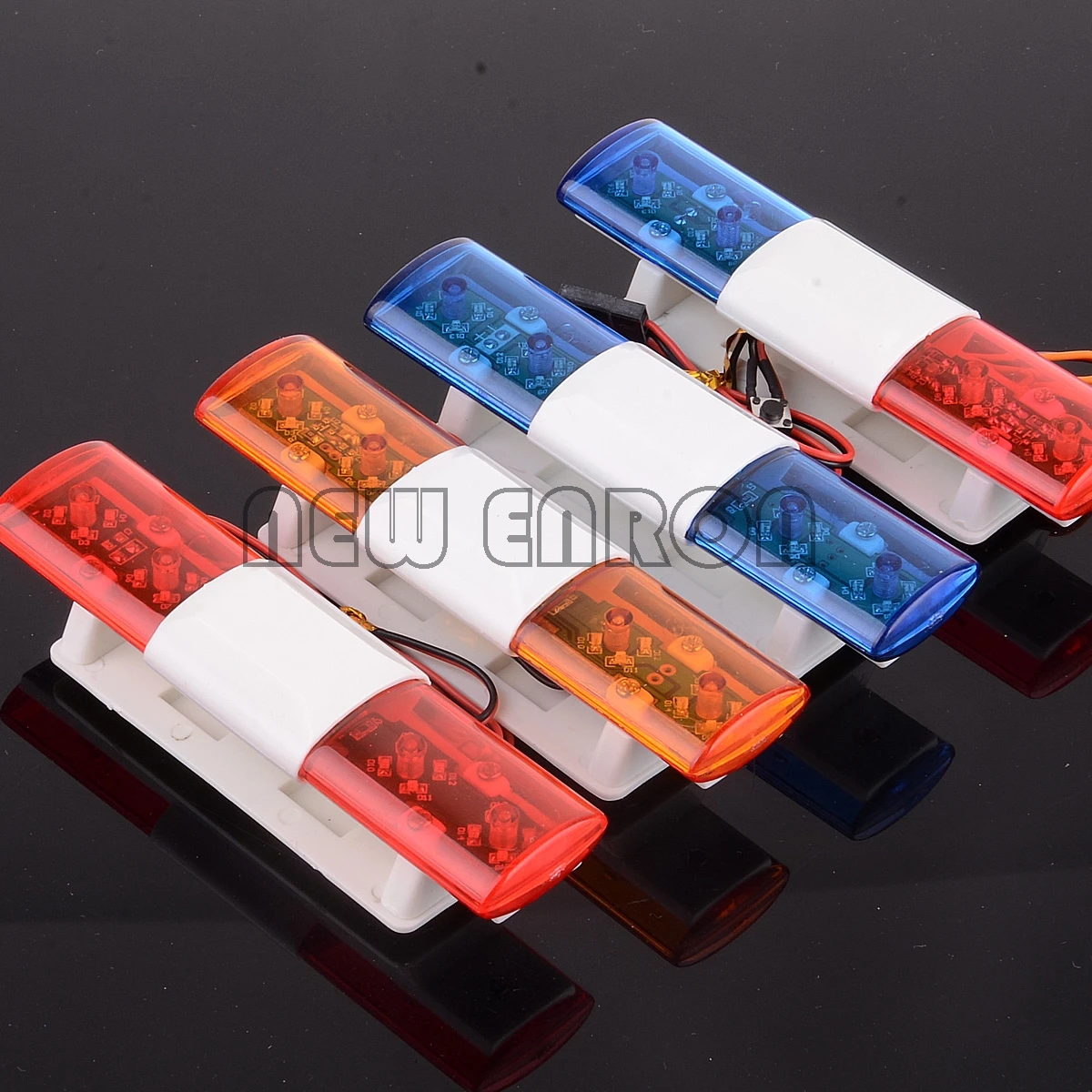 

NEW ENRON 501 RC Model Car Police Night Flash Bright LED Light 360 Degree Rotation Demo
