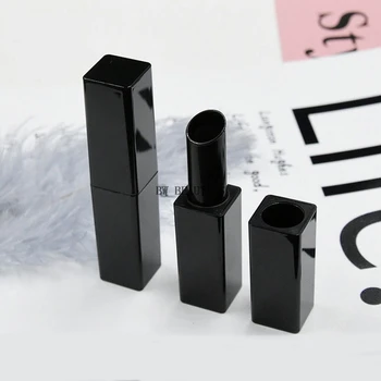 

300Pcs/Lot Cosmeitc Makeup Lipstick Container, DIY Empty Black Lipstick Tube, Aluminum Tube for Lip Rouge