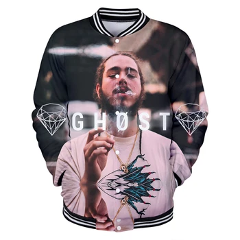 

2019 New Post Malone Baseball uniform Women spring Casual Harajuku Post Malone Baseball Jackets clothes plus size for men