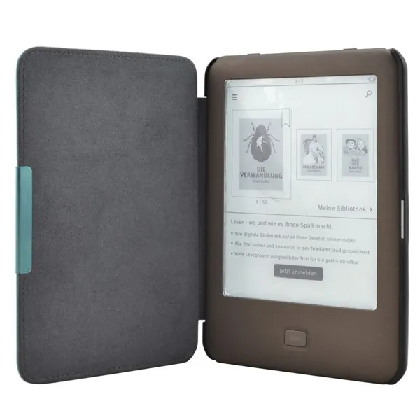 

PU Leather Case Cover For Tolino shine Case Magnetic 6 inch Protective Cover Black Shell
