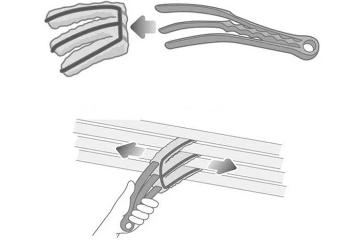 Съемные жалюзи щетка для очистки окон+ 1 шт. микрофибра ткань для очистки окон очиститель для кондиционера инструменты для очистки дома