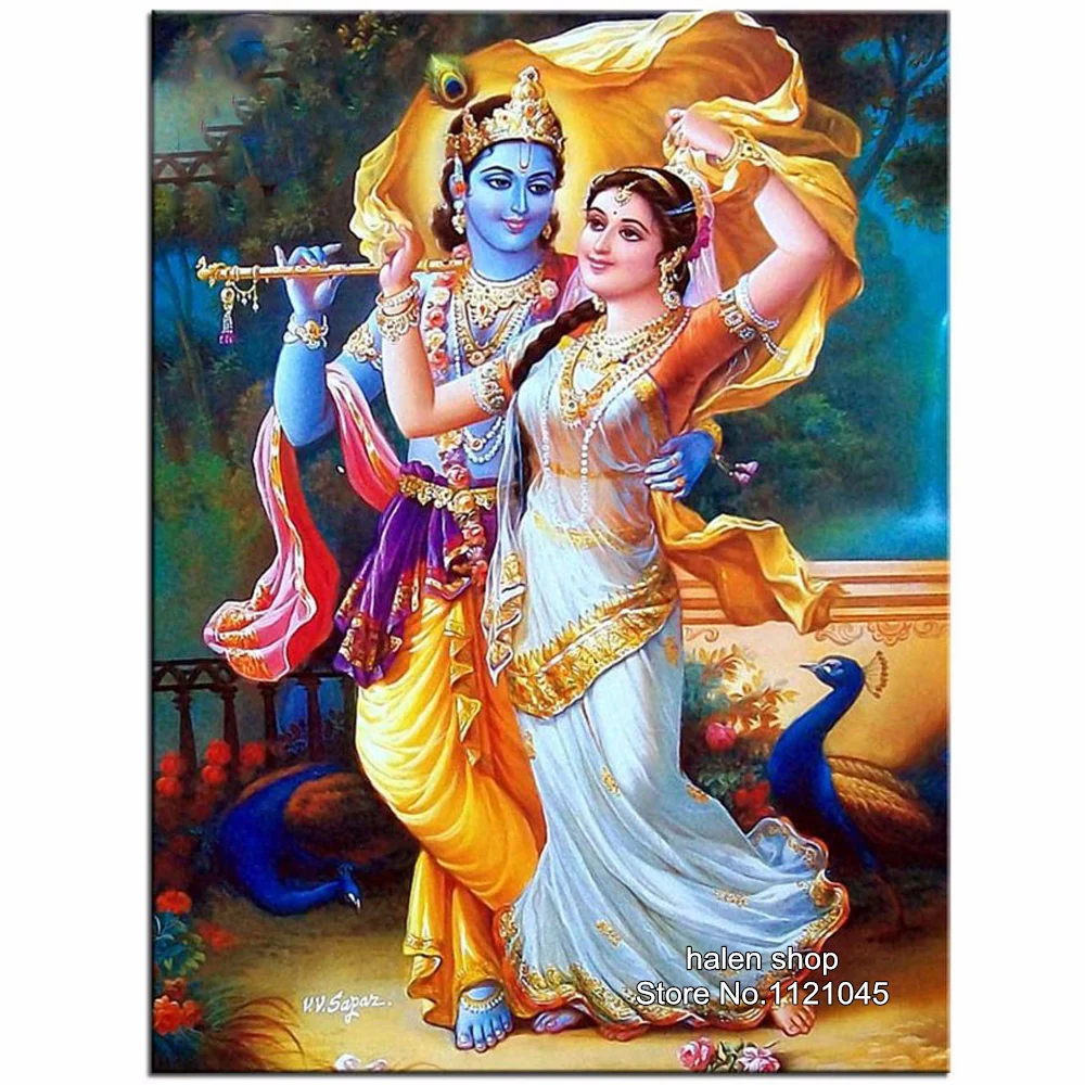 Online Buy Wholesale Radha Krishna Painting From China Radha