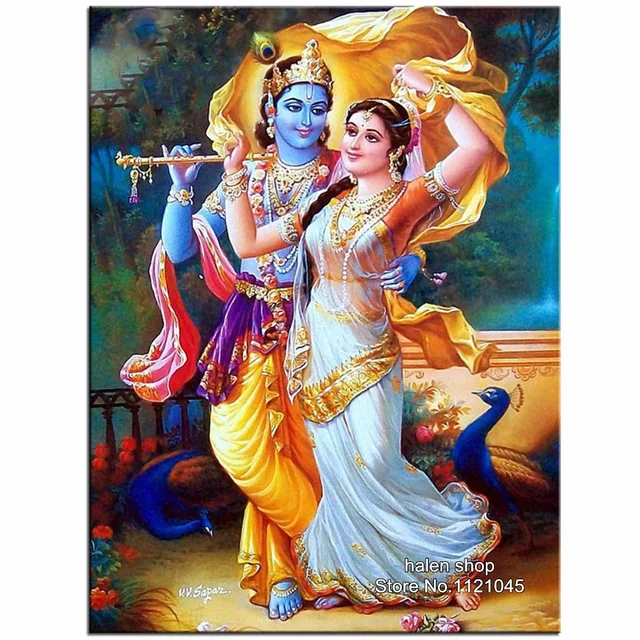 radha krishna diy pintura