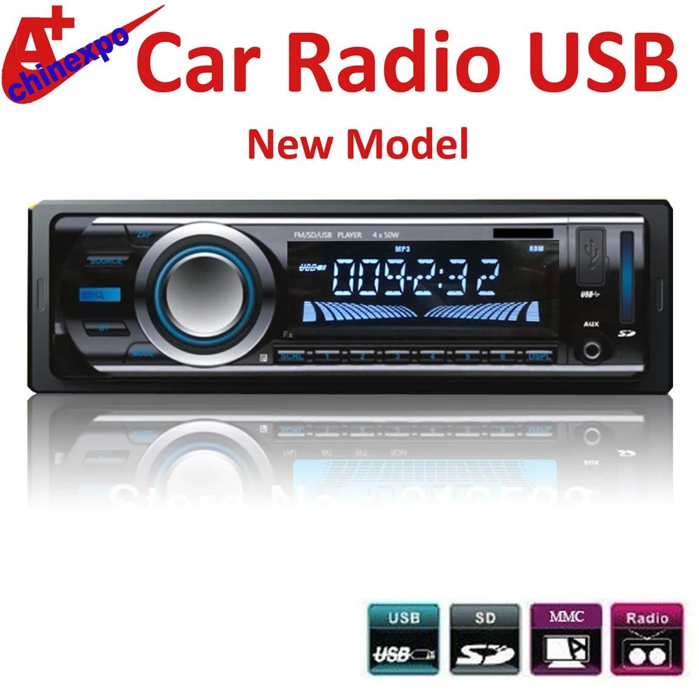 Super quality car radio tape recorder mp3 player SD USB AUX without dvd