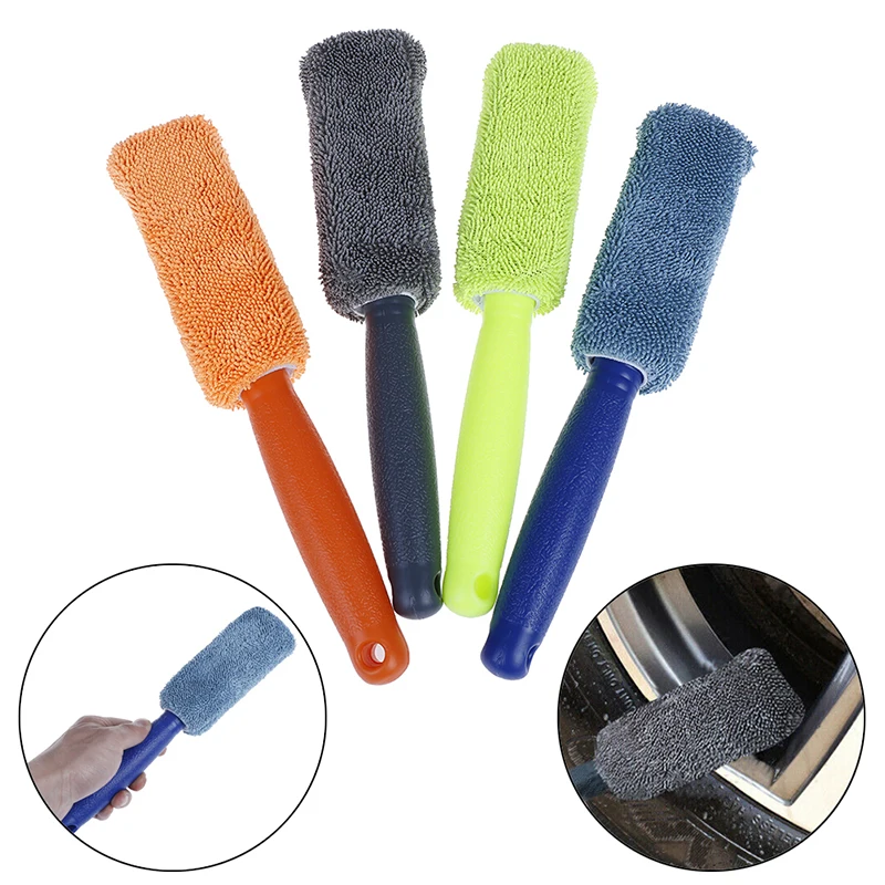Large Microfiber Car Wheel Cleaning Brush Car Wash Mitt Set Metal Free Scratch-free Wheel Rim Brush,Ultra Soft Wheel Cleaning Brush 2pcs