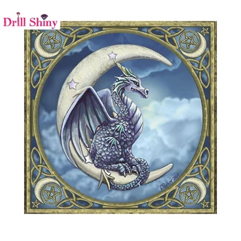 

5D Diy Diamond Embroidery Cross Stitch Full Square Mosaic Picture Five Star Dragon Diamond Painting Needlework