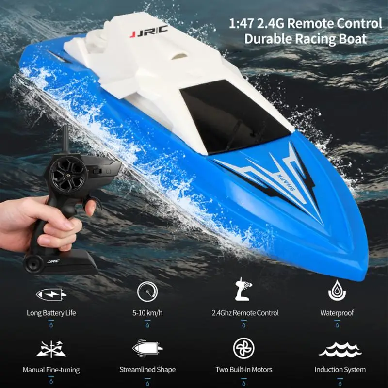 

2.4GHZ Radio Remote Control Twin Motor High Speed Boat RC Racing Outdoor Control Distance 30m for Boys Birthday Gift RC Boat