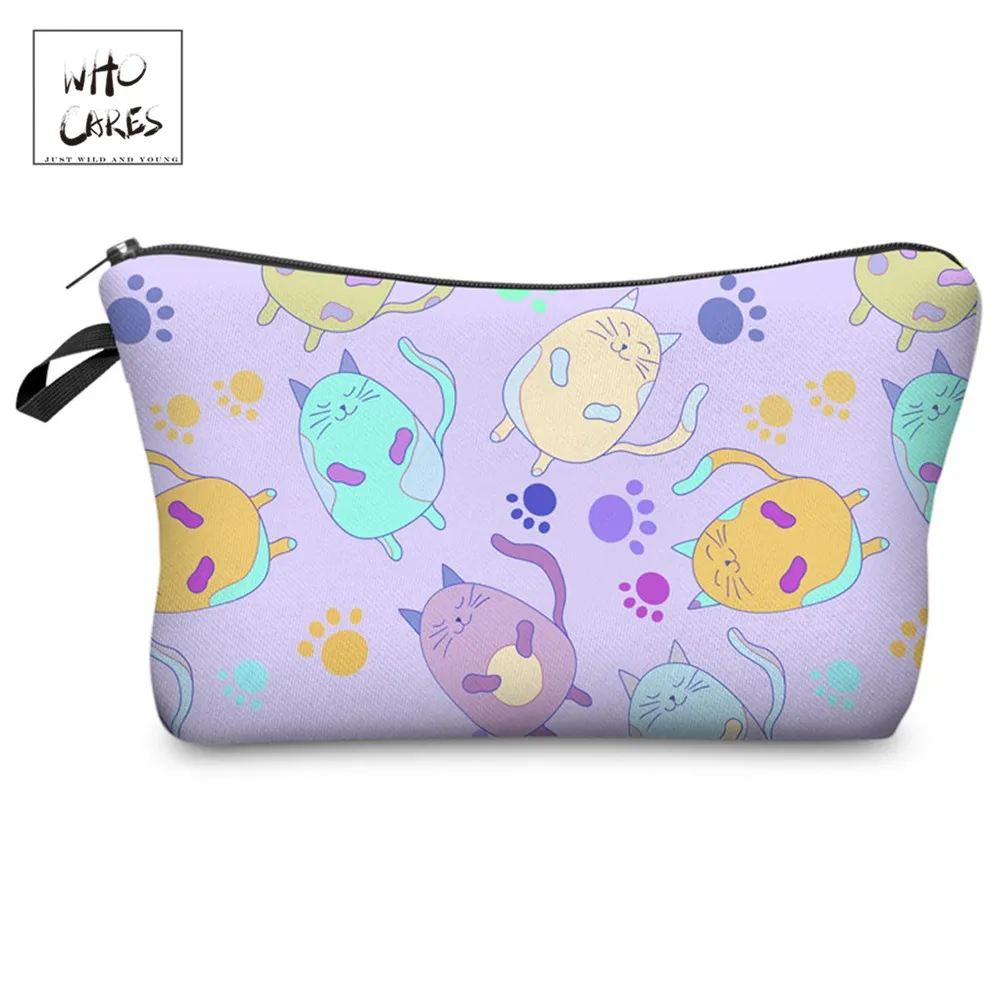 Who Cares cute Cartoon printing Fashion Cosmetic Organizer Bag Makeup