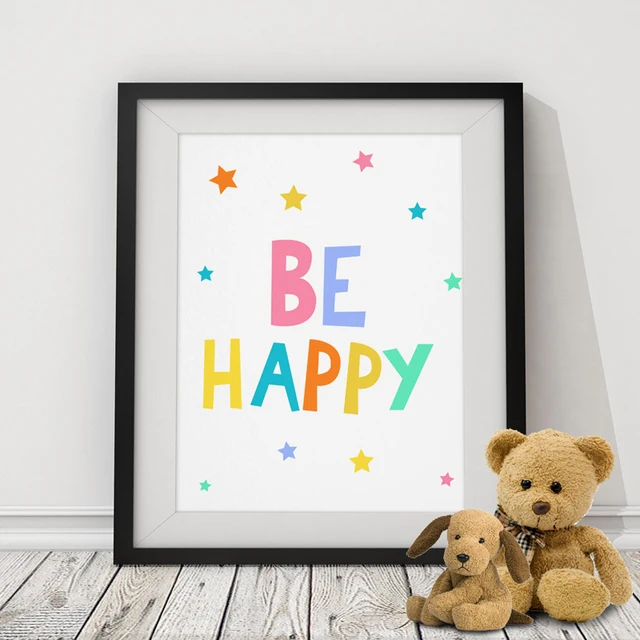 Clic Be Hy Quote Stars Canvas Painting Nursery Posters Print Clic Be Hy Quote Stars Canvas Painting Nursery Posters Print Art Oil Wall Pictures For Kids