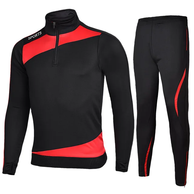 New Men Soccer Sets Long Sleeve Soccerwear Custom Uniforms Football ...