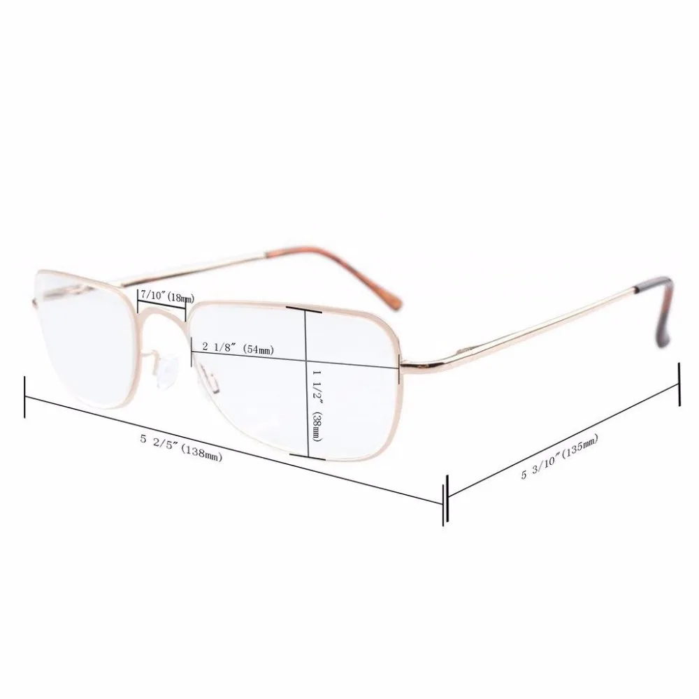R1501 окуляр из нержавеющей стали рама пружинные петли очки для чтения+ 0,00-+ 4,00