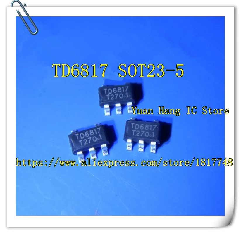 

20PCS/LOT TD6817 1.5MHz 2A SOT23-5 Synchronous Buck Regulator