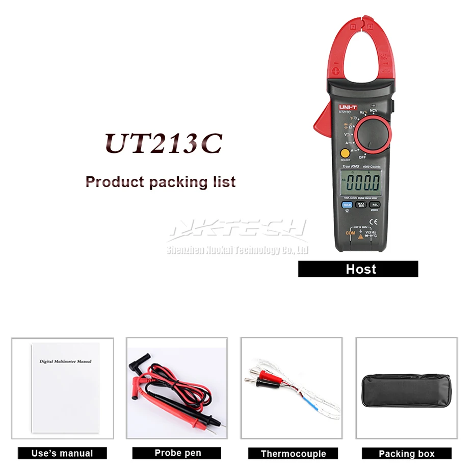 Цифровой мультиметр зажим UT213C UT213B UT213A True RMS автоматический диапазон температуры