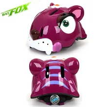BATFOX girl Cycling Helmet EPS cartoon Children Integrally-mold Ultralight Bike helmet Kids Sports Bicycle Helmet Lights Helmets