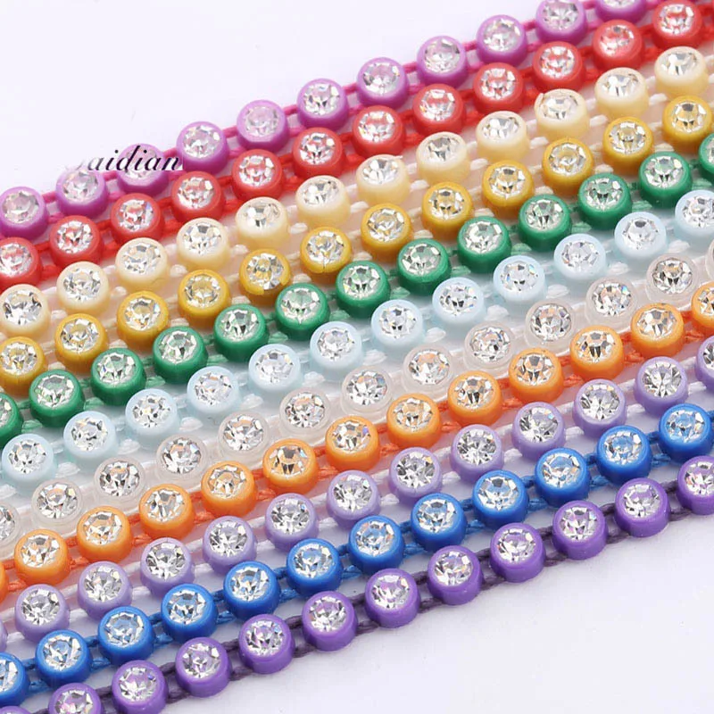 Wholesale Native American Beadwork SS6 Crystal Rhinestone Banding Trim