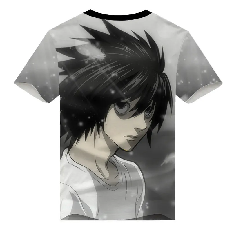 Новинка года, футболка с надписью «death note», мужская летняя футболка с короткими рукавами и принтом «deathnote», забавная Мужская футболка с японским аниме
