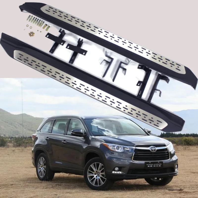 Estribos Laterales Para Coche TOYOTA Highlander Barras Nerf De Alta 