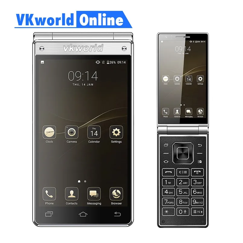 Vkworld T2 плюс Флип Мобильный телефон Dual Экран 4 2 &quotHD ips mtk6737 четыре ядра Оперативная