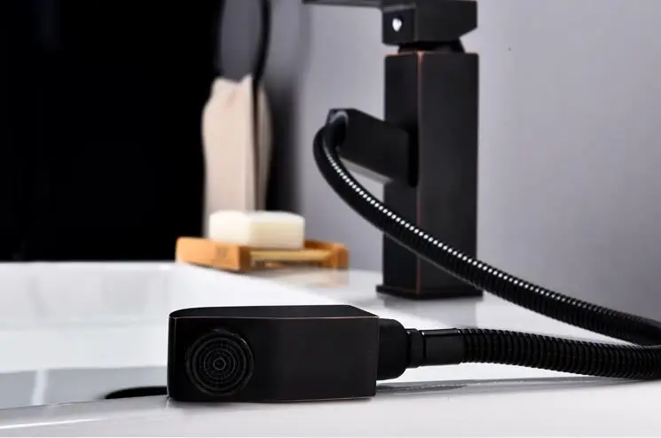 American Copper Drawing Pot Faucet Black Ancient Table Pot Cold and Hot Water Faucet Hand Washing Pool Shampooable Faucet American Copper Drawing Pot Faucet Black Ancient Table Pot Cold and Hot Water Faucet Hand Washing Pool Shampooable Faucet