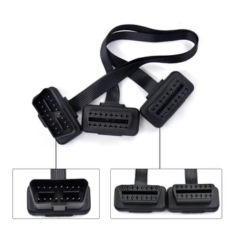 

VSTM 16pin Male to Dual Female OBDII OBD 16 Pin For ELM327 Extension Connector Cable OBD Cable ODB2 16 pin OBD 2 Adaptor