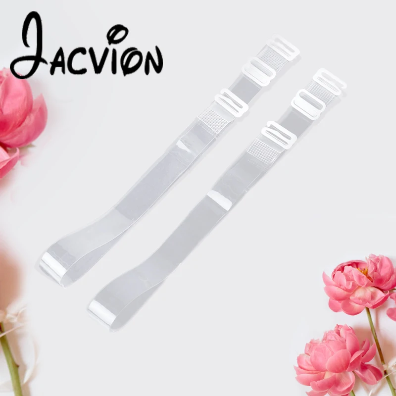 

1 Pair Clear Bra Strap Silicone Women Bra Strap Transparent Bra Strap Intimates Accessories Strap Adjustable Invisible Bra
