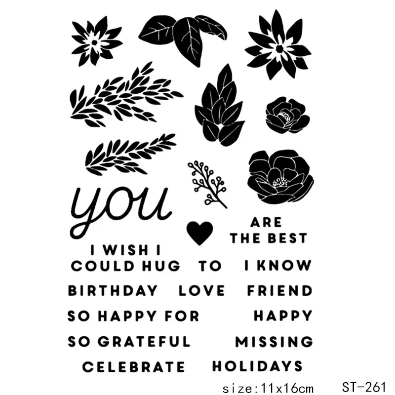 

AZSG Flower of love Theme clear stamp scrapbook rubber stamp seal paper craft clear stamp card making