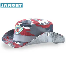 [JAMONT] хлопковая детская шапочка для малыша, шапка для девочки, детская Панама, камуфляжные ковбойские шапки, кепки, Gorras
