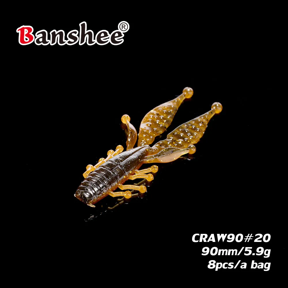 Banshee идеальные мягкие приманки рыболовные 90 мм 5 9 г червь Техасская приманка для