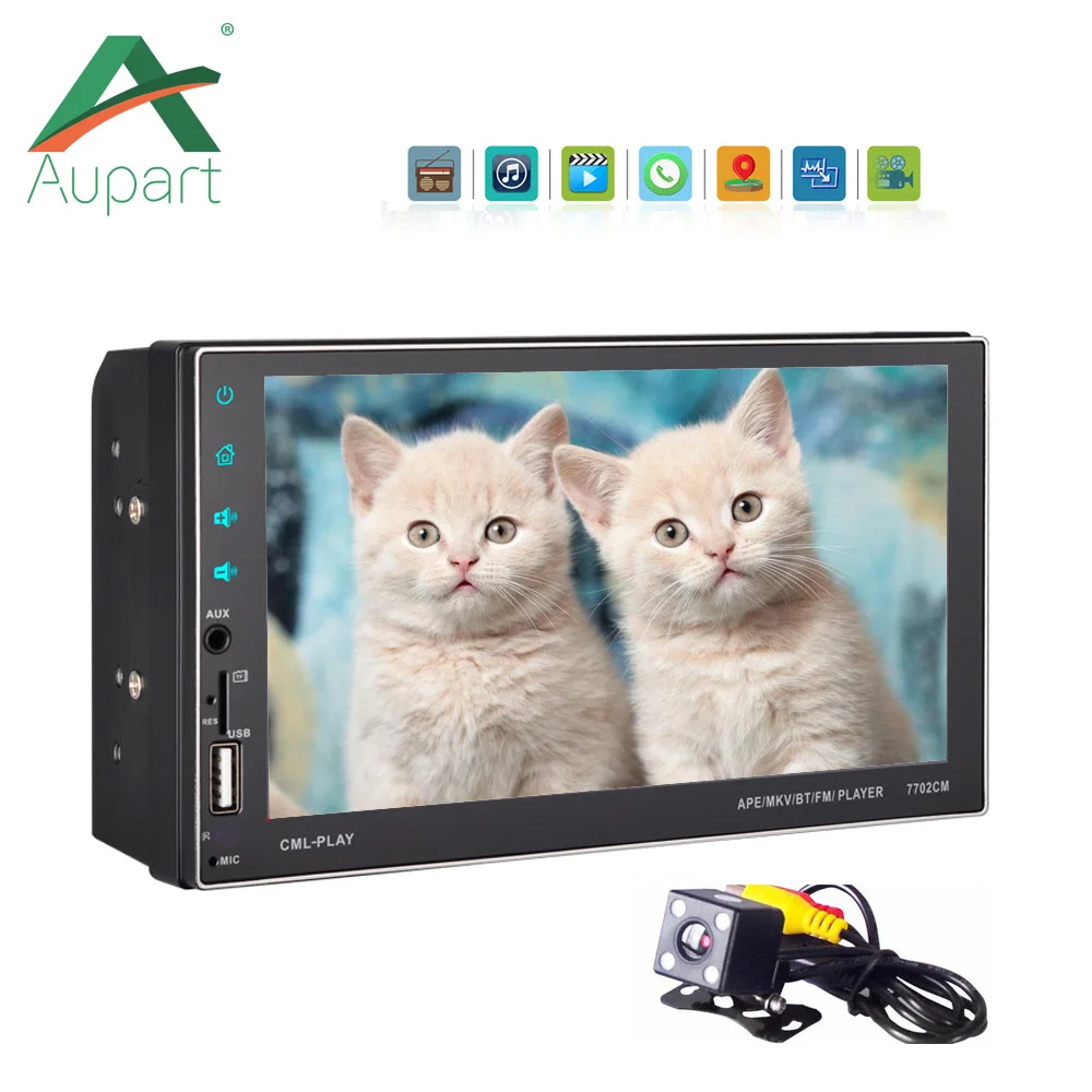 

Car Radio 2 Din 7" Touch Screen Autoradio Bluetooth Mirror Link Rear View Camera estereo para Auto araba teypleri Car MP5 Playe