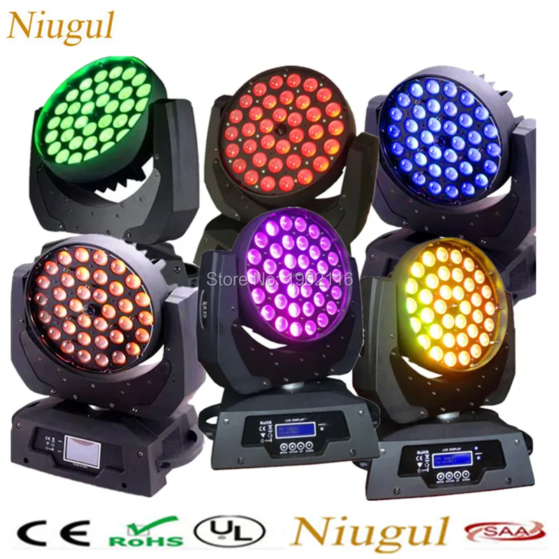 

6PCS 36x15W RGBWA LED Moving Head Wash Stage Lighting DJ Moving Head Zoom Light Club Disco Bar LED Render DMX Stage Effect Light