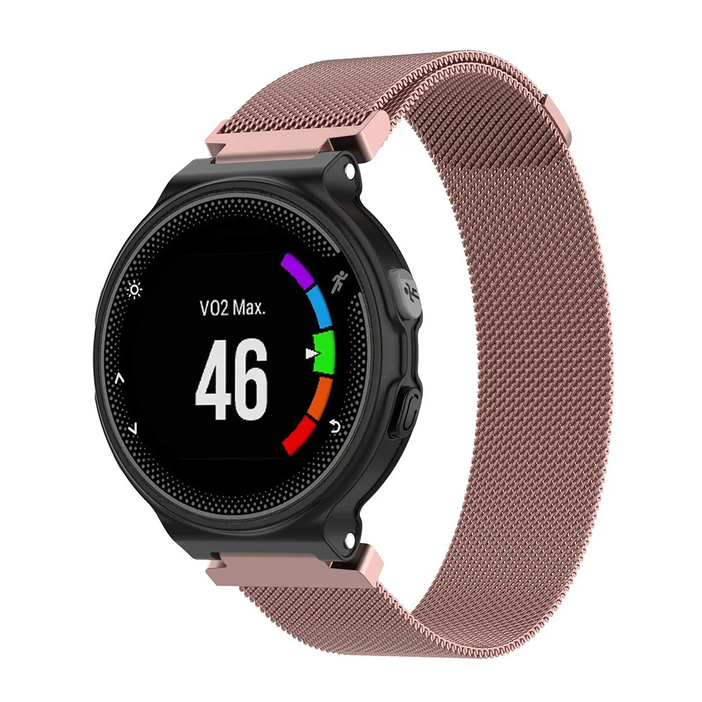Новые Лидер продаж Малый Миланского Магнитная часовая полоса ремешок для Garmin Forerunner 220 235 235 735 Смарт часы ремешок