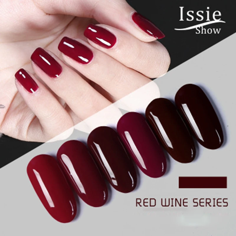 Wine red nail glue Gel Nail Polish Long Lasting Nail Polish Soak Off