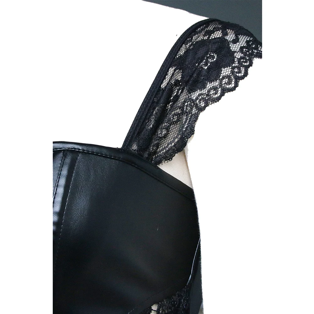 Leather Corset Bondage Cinta Modeladora Lace Corset Dress Corpete Gothic Clothing Latex Corset Steampunk Clothing Plus Size 6XL (11)