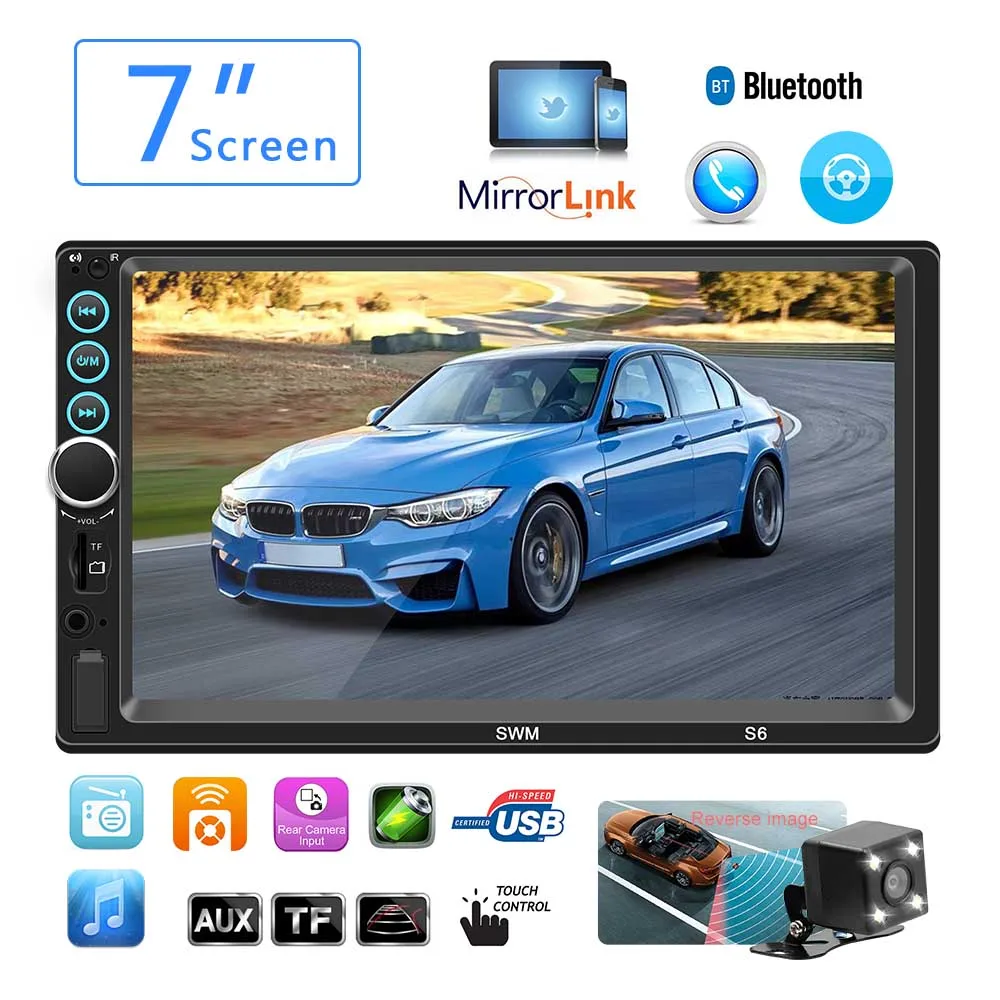 

Car Radio 7" HD Autoradio Multimedia Player 2 din Touch Screen Auto audio Car Stereo MP5 Bluetooth AUX USB TF FM Reverse Camera