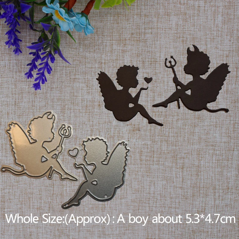 

New Arrival Lovely Small Angel and Evil Cutting Dies Stencil DIY Scrapbooking Photo Album Embossing Decorative Paper Card Craft