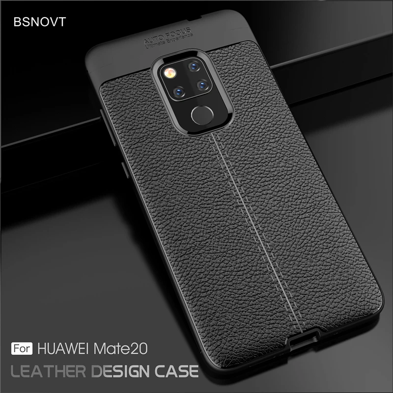 Чехол для Huawei Mate 20 мягкий силиконовый ударопрочный чехол из искусственной кожи