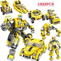 6 in 1 Technic Deformation Hornet Mecha Beetle Car Buildings Blocks legoingly Creatored City Robot Educational Kids Toys
