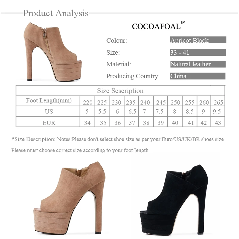COCOAFOAL/женские босоножки на высоком каблуке 16 см с открытым носком пикантная обувь