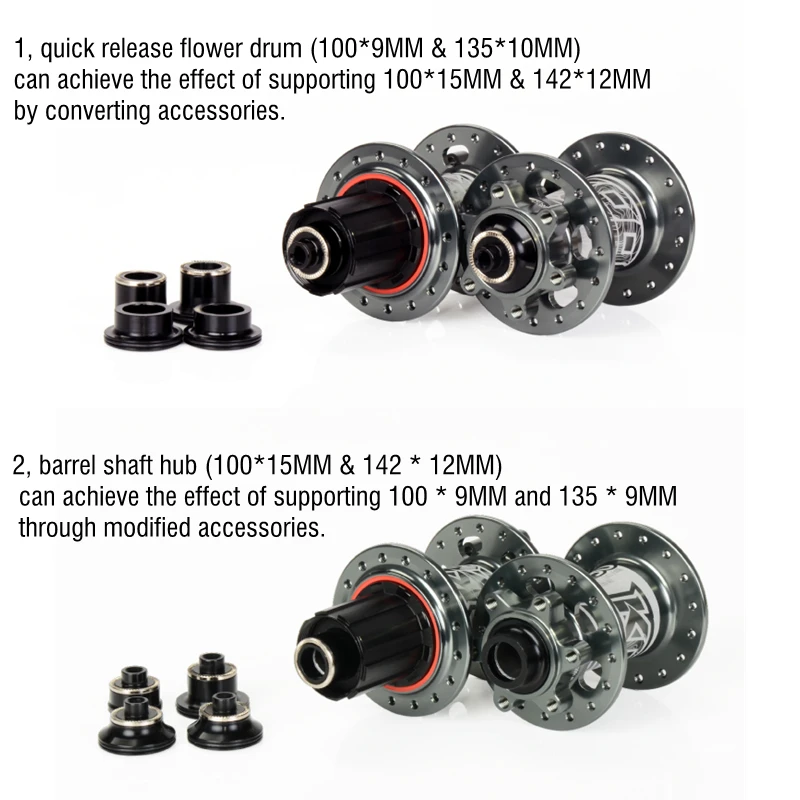 

Bicycle Hub Caps Koozer XM490 XM470 XM460 MTB Bicycle Hubs Converters Mountain Bike Hubs End Cap Adapter QR THRU Cap Adaptor XD