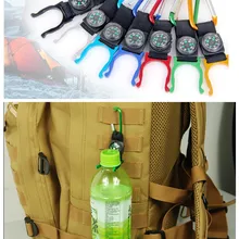 Открытый скалолазание Основные бутылки минеральной воды висячая пряжка с маленький компас#1709