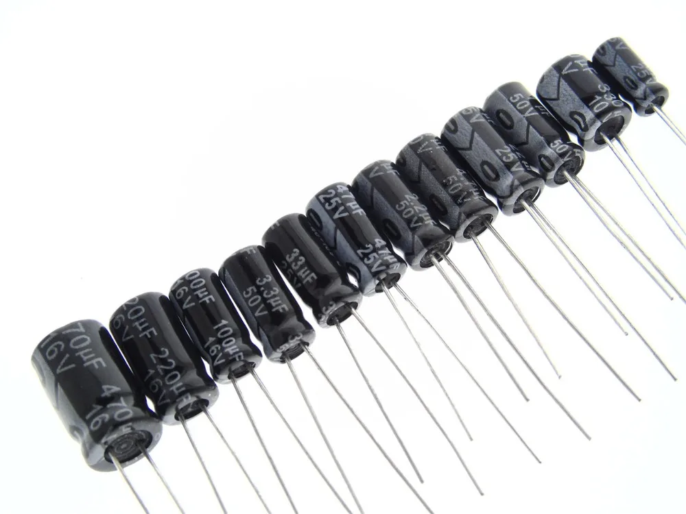 

120PCS 12 value Electrolytic capacitor Kit For Arduino 1UF 2.2UF 3.3UF 4.7UF 10UF 22UF 33UF 47UF 100UF 220UF 330UF 470UF