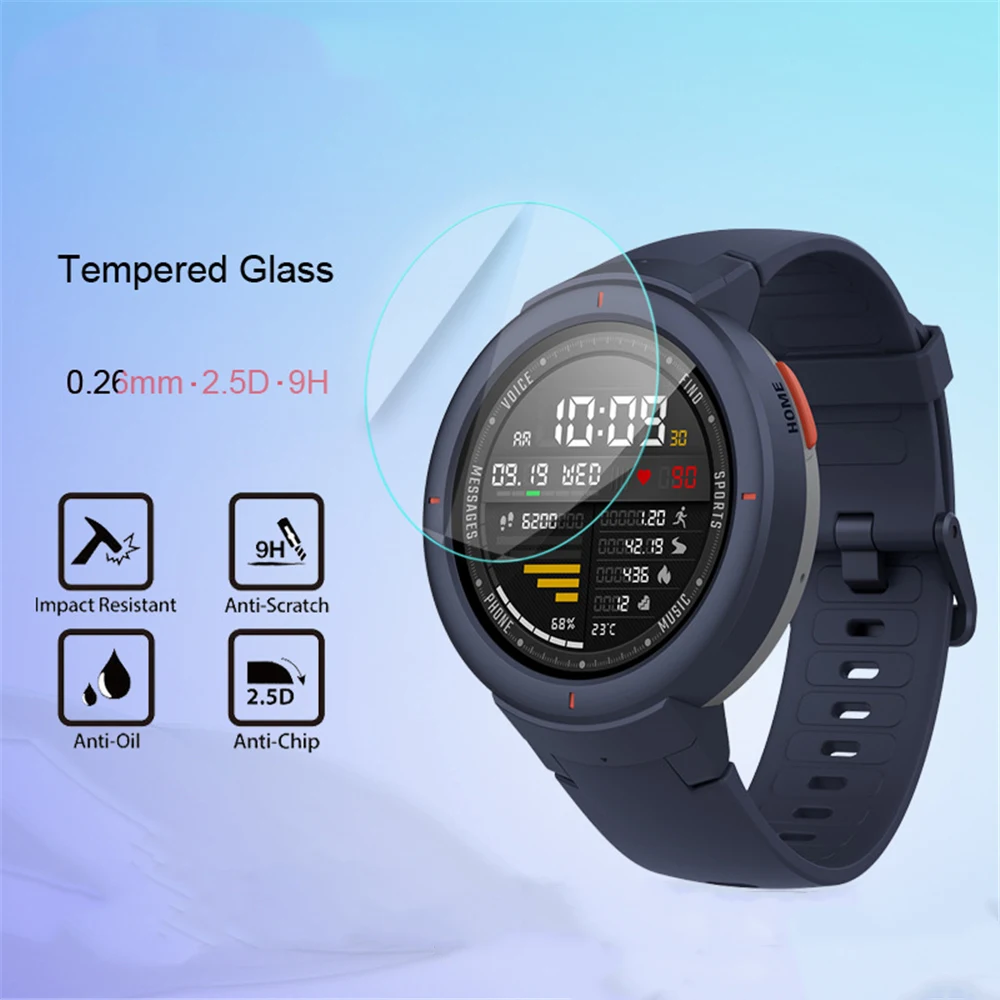 Закаленное стекло для защиты экрана для Xiaomi Huami Amazfit Verge 3 Защитная пленка для защиты от взрывов